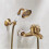Set Rubinetto Doccia In Ottone con Doccetta e Miscelatore A 4