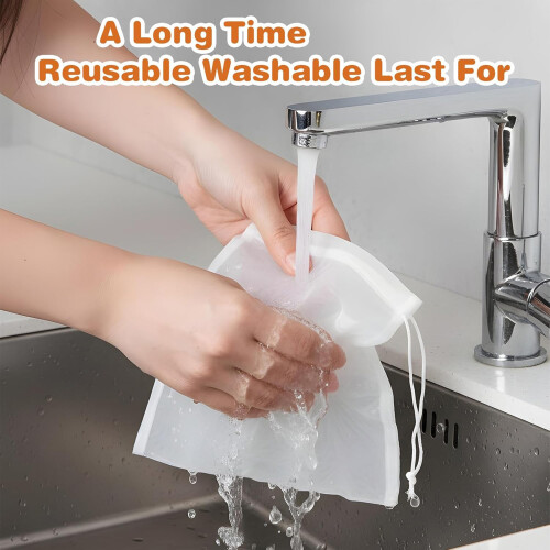 20Pcs 200 Mesh Nylon Straining Bags Enduring Reusable Filter 1