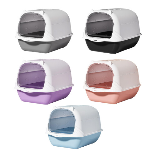 Enclosed Cats Litter Box with Removable Top to Maintain-Gray 1
