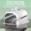 Enclosed Cats Litter Box with Removable Top to Maintain-Gray 7