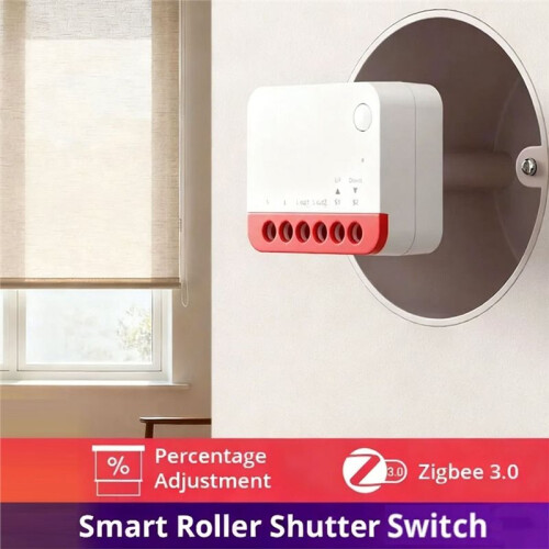 -ZBRBS Zigbee  Roller  Shutter Zigbee Signal Booster for Curtains Blind Works with EWeLink Via Zigbee Hub 2