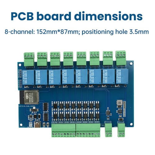 ESP32 Modbus 8-Channel Relay  Module  9-24V, WIFI  Development Board Relay Optocoupler Isolation Module 1