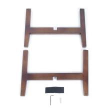 Eckpflanzenständer aus Holz für drinnen und draußen, Pflanzenhalter im Mid-Century-Modern-Stil, robustes Holzdesign, platzsparender