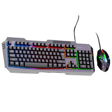 DS600 104key Corded Keyboard-black rainbow light keyboard mouse