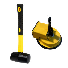 Heavy Duty Floor Space migrant With Rubber Covered Metal-Yellow