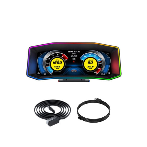 P4 OBD+GPS HUD 6.2 Inch LCD Screen   Display Multi-Function  Speed Turbine Accelerometer Slope Hud Meter