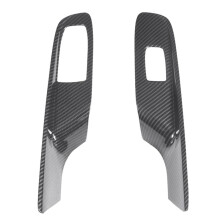 Carbon Faser ABS Auto Fenster Glas Lift Schalter Taste Bedienfeld Rahmen Abdeckung Trim für  Corvette C8 2020-2023