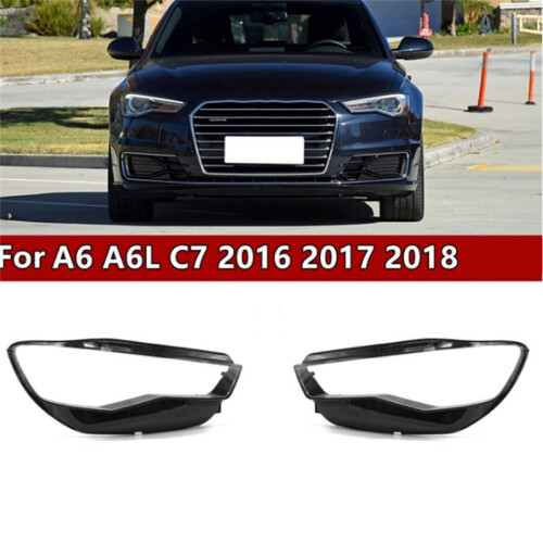 Auto Frontscheinwerfer Abdeckung Lampenschirme Lampengehäuse Scheinwerfer Objektivabdeckung für  A6 C7 2016-2018 1