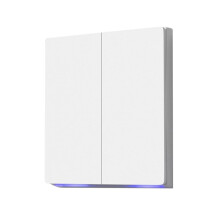Tuya Zigbee Wanddrukknopschakelaar voor AC-Ventilator, Gordijnmotor, Jaloezieën. Werkt met 2-Voudige Schakelaar en Vereist een Neutrale
