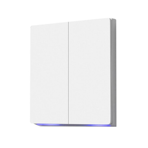 Tuya Zigbee   Wall Push Button  for AC Fan Curtain Motor Blinds Work 2 Gang Neutral Wire Required White