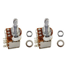 2 Potentiomètres Poussoir-Tirette en Laiton, Axe Fendu Métrique Standard, Sélecteur de Volume et de Tonalité pour Guitare Électrique A500K