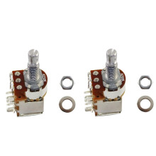 2 Potentiomètres Poussoir-Tirette en Laiton, Axe Fendu Métrique Standard, Sélecteur de Volume et de Tonalité pour Guitare Électrique A250K