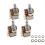 2Pcs Ohm Push Pull Potentionmeter Brass Metric Split Standard Shaft Volume Tone  Electric Guitar A250K 2