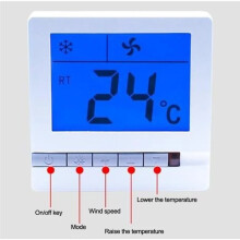 LCD Digital Thermostat Temperature Control for Air Conditioning Delayed Compressor Protection Fan Coil Thermostat