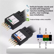 9Pin Header Motherboard Hard Drive LED/PLED/Reset SW/Power SW to 9PIN F-PANEL Extension Cable Foolproof 50cm