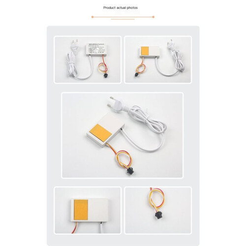 AC110V-240V Mirror Touch Sensor  1-5mm Mirror 12V LED Light Touch  High Sensitivity Single EU Plug