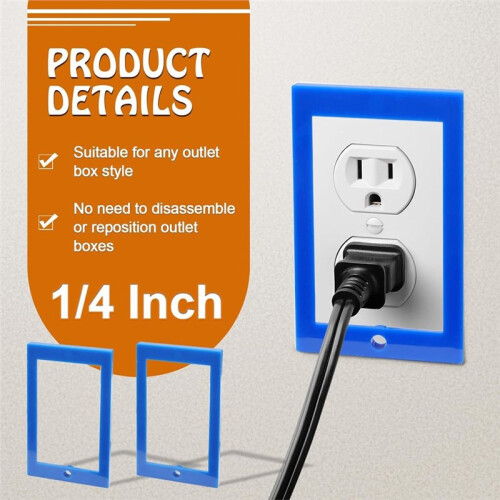 Extensores de Tomada Simples de 1/4" para Interruptores e Caixas Elétricas (6 Peças) 2