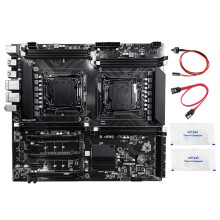 Carte Mère X99 Double Socket LGA2011-3, Deux Ethernet, Compatible avec 8 Barrettes de Mémoire RAM DDR3, Kit Carte Mère X99 DDR3