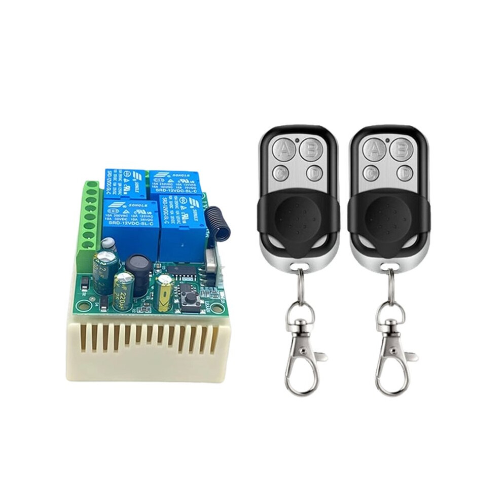 433Mhz Universal Wireless Remote Control Ac220v 4Ch Rf Relay Receiver And Transmitter For Universal Garage Door Control 4711253275843