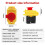 Machine  Safety  KJD17B 5 PIN 250V 16A Electromagnetic  Machine Push Button  IP55 Waterproof 8