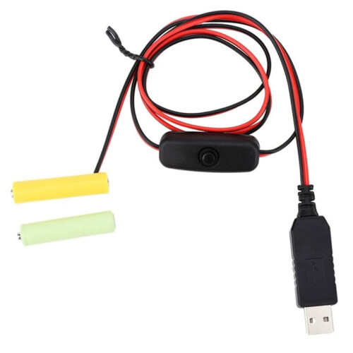 3V USB Power Converter Battery  Replace 2pcs for LED Light Electronic Toys USB Power Supply 1