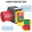 Emergency Stop  Machine  3-Phase 400 V with 80 cm Cable Safety  Zero Voltage  Equivalent KOA7 3