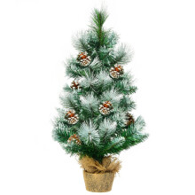 60 cm Snowy Pine Mini Christmas Tree with Pinecones