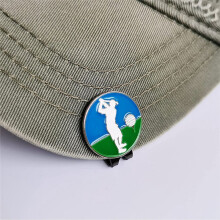 Magnetische Golfhut-Clips, Ballmarkierungshalter für Golfhandschuhe, HüTe, Taschen, Kappen, VisiergüRtel, Silber