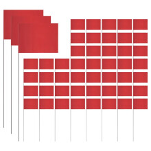 50er-Pack Markierungsflaggen, Rote Hofflaggen 15 X 4 X 5 Zoll, Markierungsflaggen, Rasenmarkierungsflaggen, Bewässerungsflaggen, Landschaftsflaggen