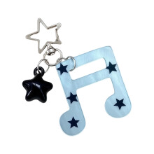 Trendy Styles Acryl-Schlüsselanhänger mit Musiksymbol,-Blau