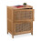 Bedside Table with Bamboo Frame and Rattan Doors 1