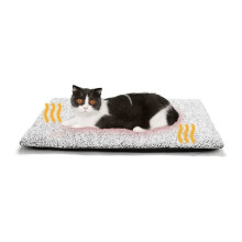 Selbstwärmendes Katzenbett 64 X 49 cm, Extra Warme Thermomatte für Haustiere mit Abnehmbarem Bezug, Rutschfest, Nicht Elektrisch, Waschbar C