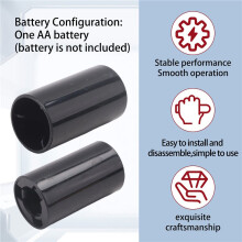 10 Pack AA auf C Batterie Adapter Koffer, AA auf C Abstands Halter, AA auf C Batterie Adapter Konverter Koffer (Schwarz)