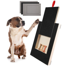 Griffoir pour Chien avec Boîte à Friandises - Griffoir Carré Anti-Stress pour les Griffes de Chien