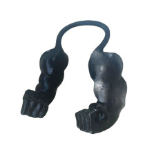 Hanger met Gespierde Kattenarm, Huisdier Kattenvuist, Nekvuistset, Show Kattenpop met Sterke Nekarm, Hangend Speelgoed, Zwart
