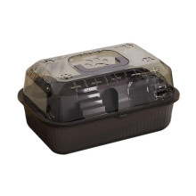 Kleiner Haustierbehälter, Hamstertransportbox, Käfig für Rennmäuse, Meerschweinchen, Hamstertransportbox, Reisekäfig, Schwarz