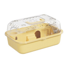 Kleiner Haustierbehälter, Hamstertransportbox, Käfig für Rennmäuse, Meerschweinchen, Hamstertransportbox, Reisekäfig, Gelb