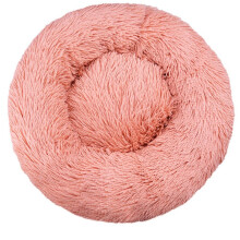 Plush Round Machine-Washable Pet Bed, Warm for Autumn and Winter, Cat and Dog Bed in One.
