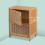 Bedside Table with Bamboo Frame and Rattan Doors 3