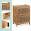 Bedside Table with Bamboo Frame and Rattan Doors 6