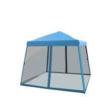 Outdoor Canopy Tent, 3x3m, Blue, Mesh Sides, UV Protection