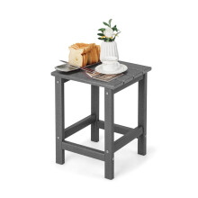 Outdoor HDPE Side Table - Weatherproof, 36x36x47 cm, Grey