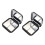 Two Matte Black Plastic Powder Cases Smooth Magnetic Empty-1 1