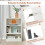 3-Tier White Bookshelf with Adjustable Shelves, 50x30x75 cm 5