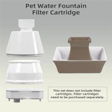 Cat Water Fountain Replacement Filter Housing & Silicone Nozzle Plug Set Pet Water Dispenser, Pet Fountain Parts