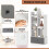 7-Tier Open Bookshelf with Drawer, 53x24x118 cm, White 5
