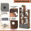 7-Tier Open Bookshelf with Drawer, 53x24x118 cm, Brown 4