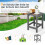 Outdoor HDPE Side Table - Weatherproof, 36x36x47 cm, Grey 2