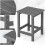 Outdoor HDPE Side Table - Weatherproof, 36x36x47 cm, Grey 3