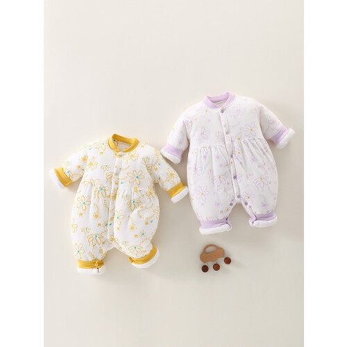 (Style I,59cm)Organic Cotton Baby Crawling Suit With Single Button Closure Playtime S 1